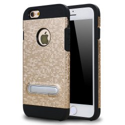 iPhone 7 Pixel Armor Hybrid Kickstand Case (Champagne Gold)
